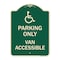 Signmission Parking Van Accessible With Graphic Heavy-Gauge Aluminum Architectural Sign, 24" x 18", G-1824-23406 A-DES-G-1824-23406 - alternate 1